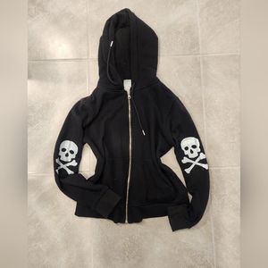 DIY Skull hoodie zip up